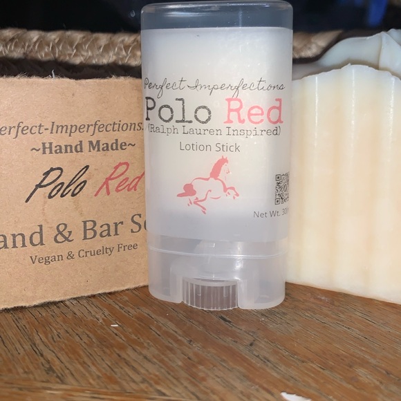 Handmade POLO RED Ralph Lauren Inspired Tattoo or Spot Lotion Stick w Soap - Picture 10 of 17